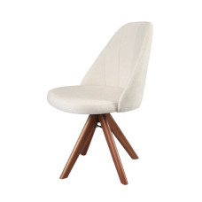 Cadeira Marina - Base Giratória  em Maciça Tecido Boucle