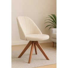 Cadeira Marina - Base Giratória  em Maciça Tecido Boucle