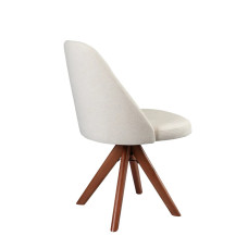 Cadeira Marina - Base Giratória  em Maciça Tecido Boucle