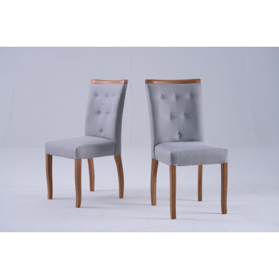 Cadeira REF. 48 Amanda Estofada - Madeira maciça de Jequitibá