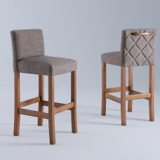 Banqueta REF. 300 Luise Estofada - Madeira Maciça de Jequitibá