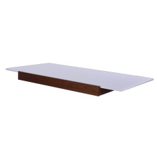 Mesa Extensível Suzana 1,20 Fechada, 1,70 Aberta Vidro Branco 