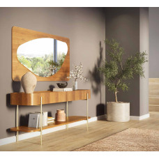 Quadro Espelho Zyan 2,00 x 1,00 Laminado em Cinamomo