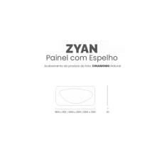 Quadro Espelho Zyan 2,00 x 1,00 Laminado em Cinamomo