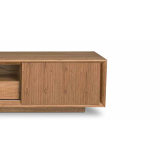 Rack Luísa 2,20 Larg. Portas de Correr, Lâmina de Cinamomo 