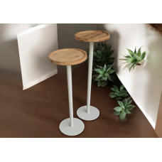 Conjunto Mesa Lateral Bambu Natural / Off White